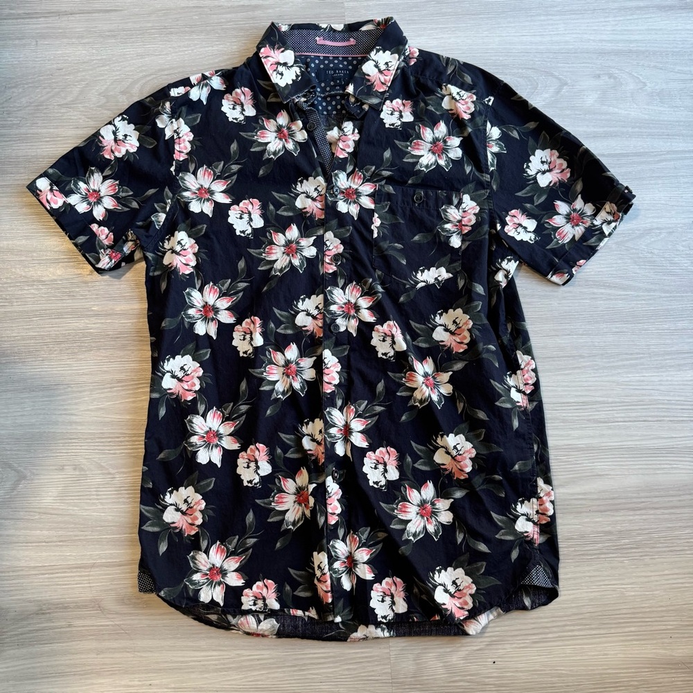 Ted Baker Black Floral Shirt